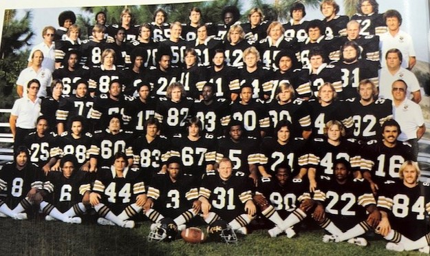 1977 California State Championship Football Team in their uniforms