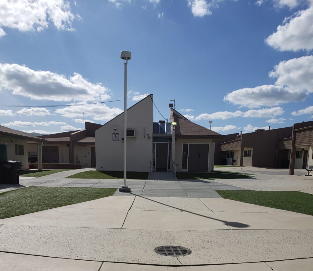 A front view of the Ash Street Residence Hall