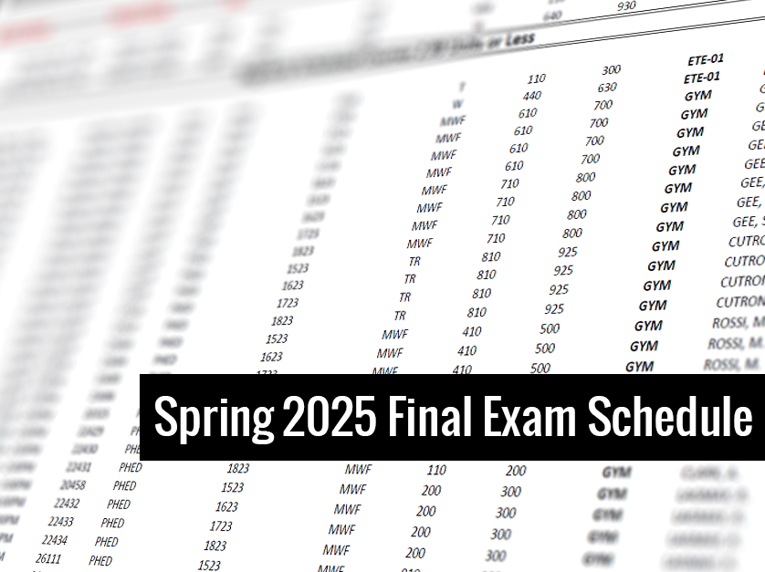 Spring 2025 Schedule PDF